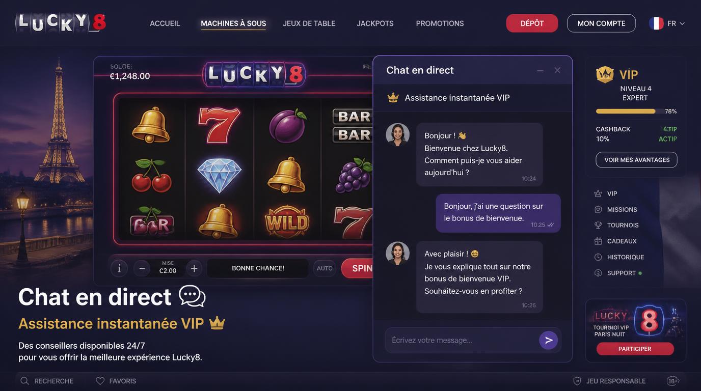 Fenêtre de chat live intégrée dans une partie de jeu