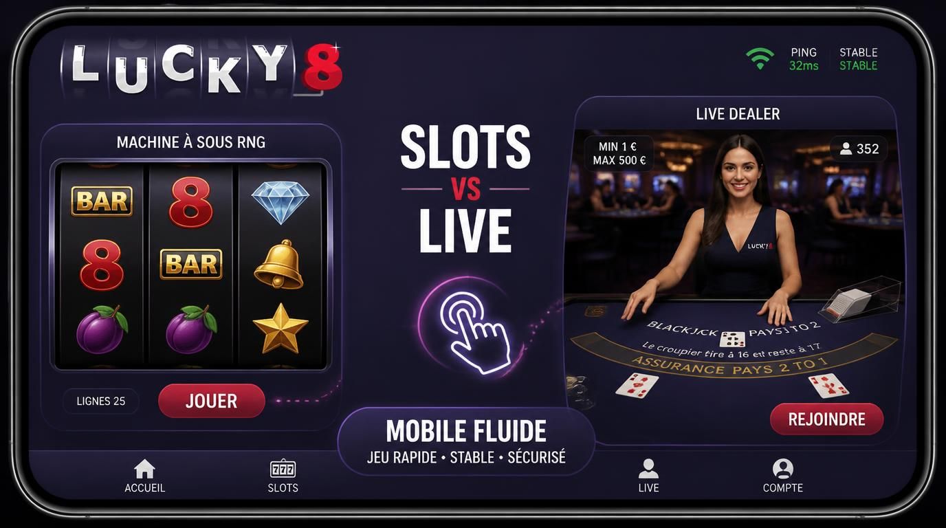 Comparatif RNG et live dealer sur mobile