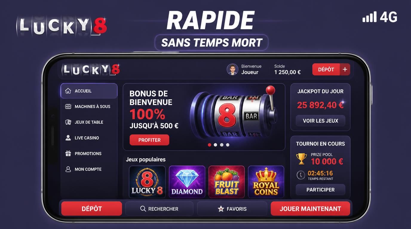 Application casino mobile fluide et réactive