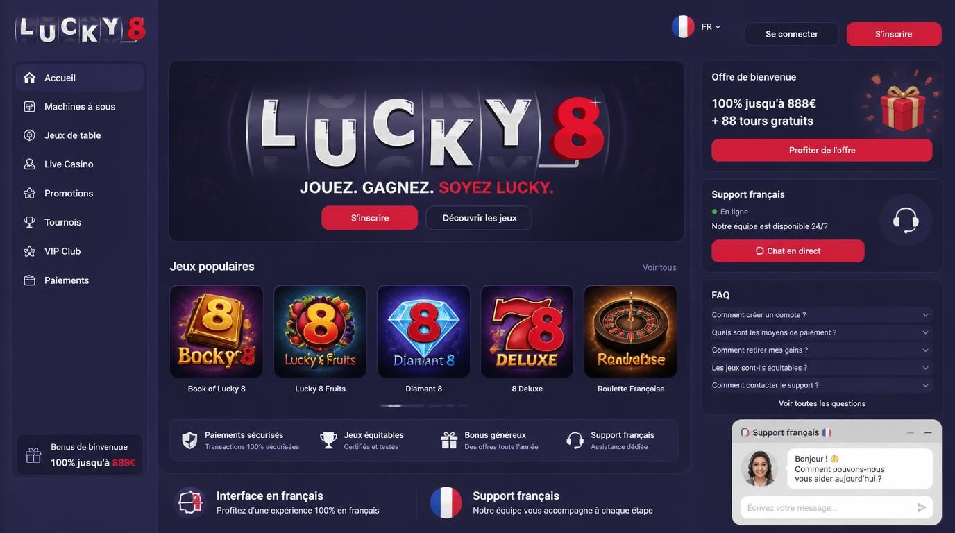 Interface entiÚrement localisée en français